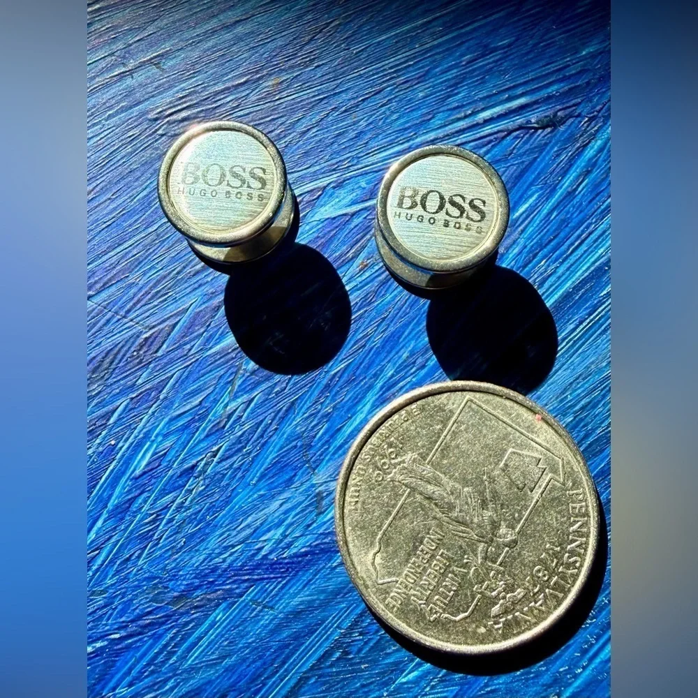 Hugo Boss Black and Silver Cufflinks